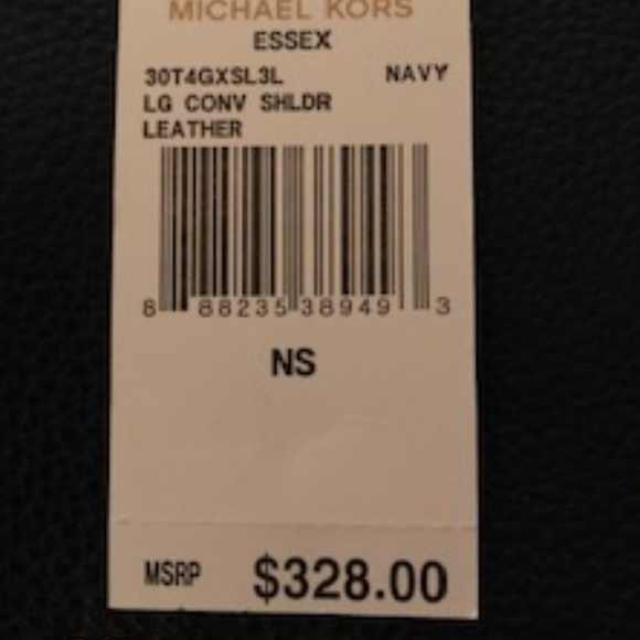 NWT Michael Kors Lrg Shldrbag Pebble Leather Navy